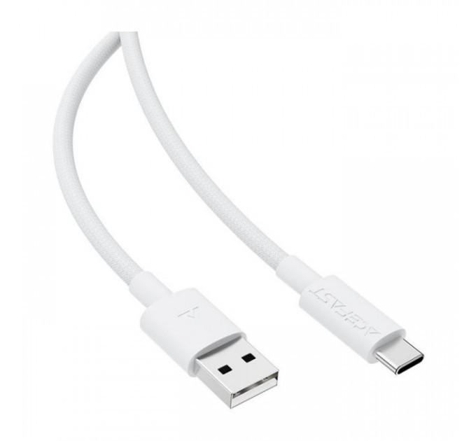 Дата кабель USB 2.0 AM to USB-C 1.2m 3A white Acefast (6974316284260)