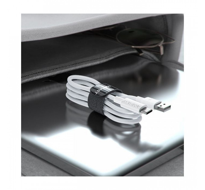 Дата кабель USB 2.0 AM to USB-C 1.2m 3A white Acefast (6974316284260)