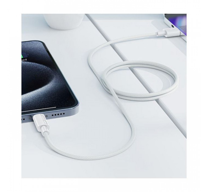 Дата кабель USB 2.0 AM to USB-C 1.2m 3A white Acefast (6974316284260)