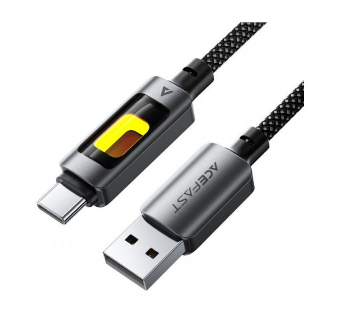 Дата кабель USB 2.0 AM to USB-C 1.2m 60W black Acefast (6974316284673)