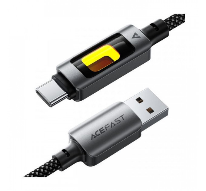 Дата кабель USB 2.0 AM to USB-C 1.2m 60W black Acefast (6974316284673)