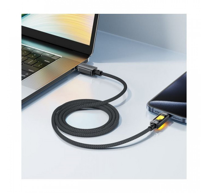 Дата кабель USB 2.0 AM to USB-C 1.2m 60W black Acefast (6974316284673)
