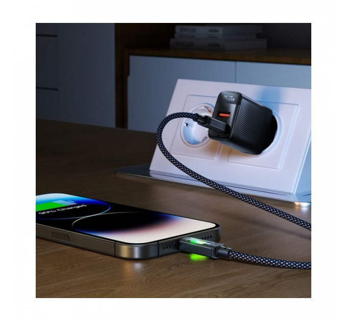 Дата кабель USB 2.0 AM to USB-C 1.2m 60W black Acefast (6974316284673)