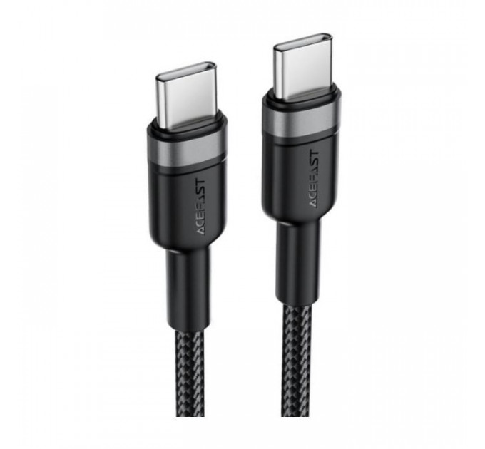 Дата кабель USB-C to USB-C 1.2m 60W black Acefast (6974316285137)