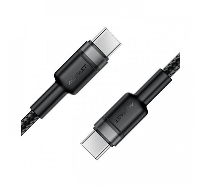 Дата кабель USB-C to USB-C 1.2m 60W black Acefast (6974316285137)