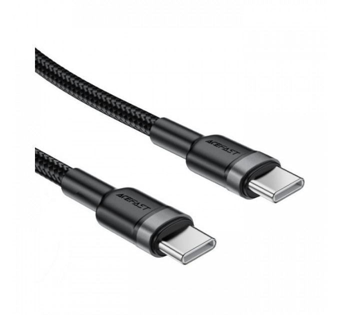 Дата кабель USB-C to USB-C 1.2m 60W black Acefast (6974316285137)