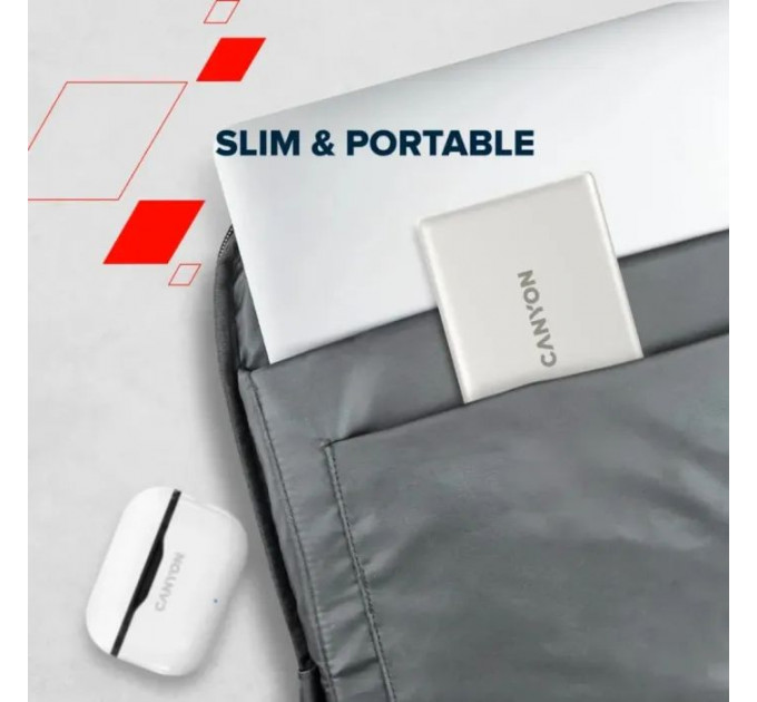 Батарея універсальна Canyon 10000mAh OnPower 511 PD20W Magnetic wireless MagSafe Grey (CNS-CPB511G)