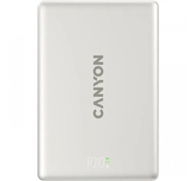 Батарея універсальна Canyon 10000mAh OnPower 511 PD20W Magnetic wireless MagSafe Grey (CNS-CPB511G)