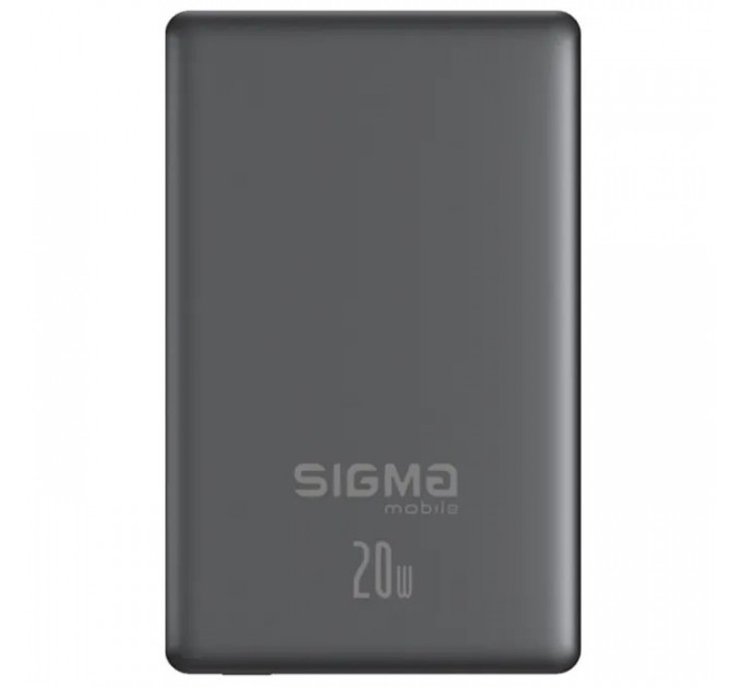 Батарея універсальна Sigma X-power SI10A7QL-MAG grey 10000mAh, Magnetic wireless 15W, PD+QC, 20W max (4827798955116)