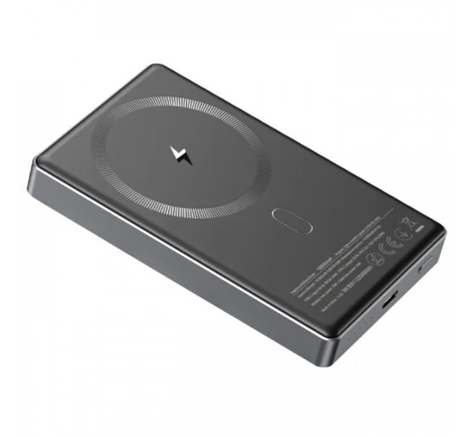 Батарея універсальна Sigma X-power SI10A7QL-MAG grey 10000mAh, Magnetic wireless 15W, PD+QC, 20W max (4827798955116)