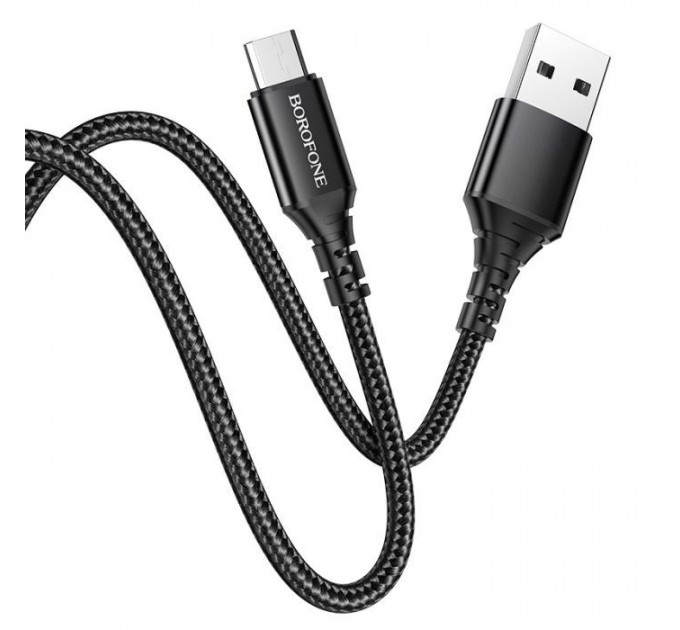 Дата кабеля USB 2.0 AM to Micro 5P 1.0m 2.4A BX54 black BOROFONE (6931474745811)