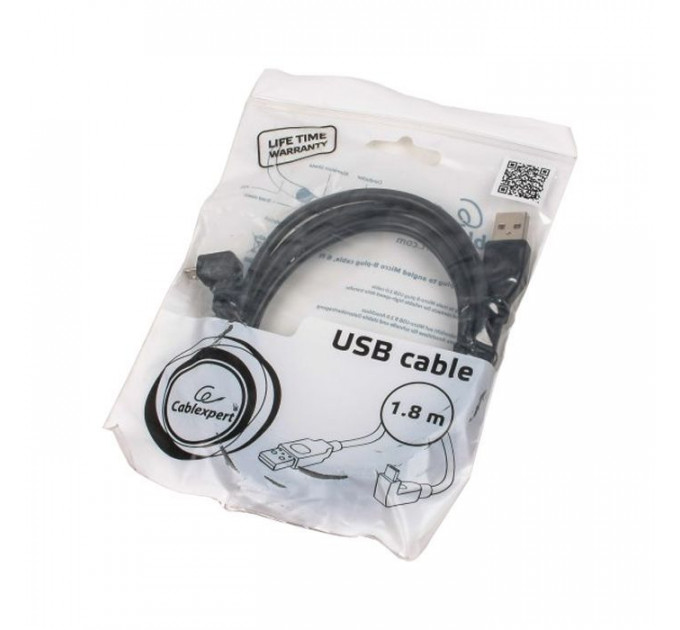 Дата кабель USB 2.0 AM to Micro 5P 1.8m 90° Cablexpert (CCP-mUSB2-AMBM90-6)