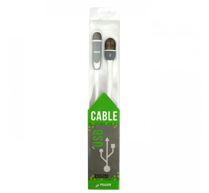 Дата кабель USB 2.0 AM to Lightning + Micro 5P 1.0m PowerPlant (KD00AS1292)