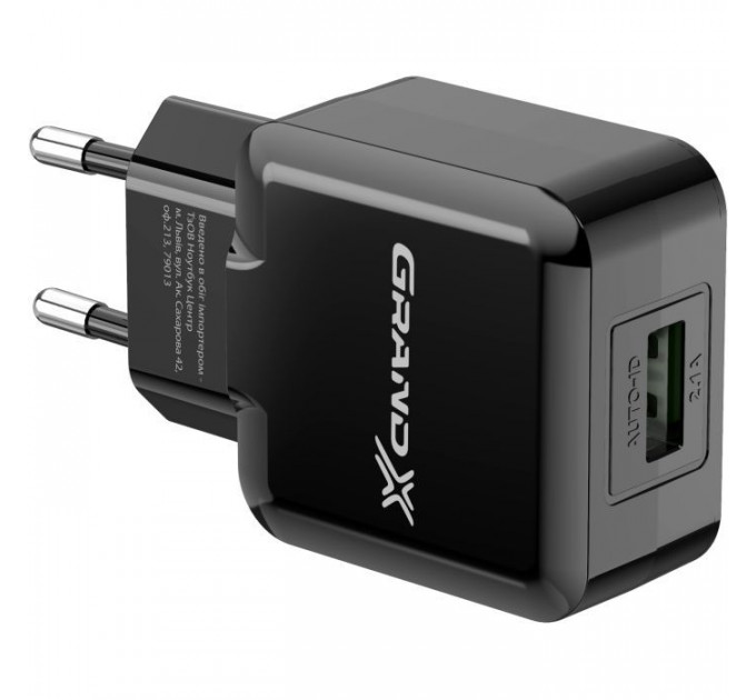 Зарядное устройство для Grand-X CH-03B (5V\/2,1A) Black (CH-03B)