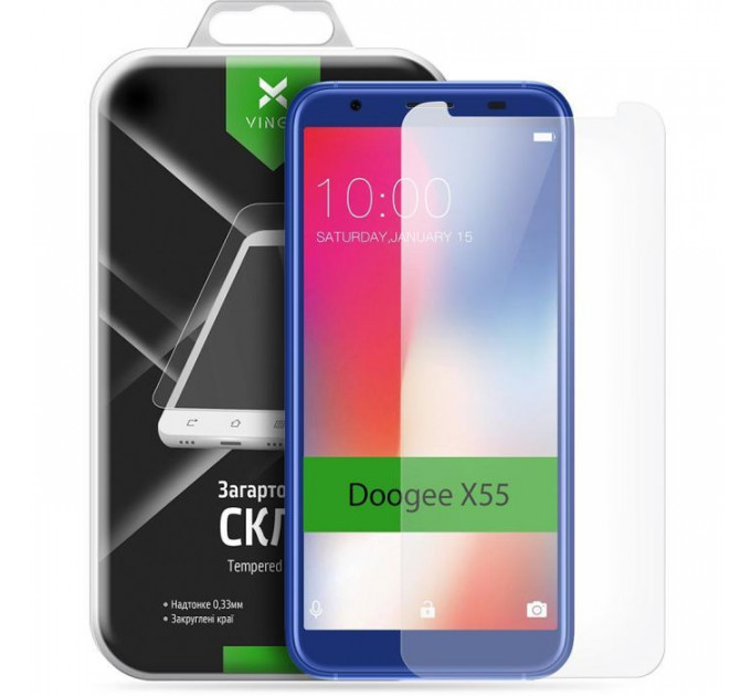 Стекло защитное Vinga для Doogee X55 (VTPGS-DX55)