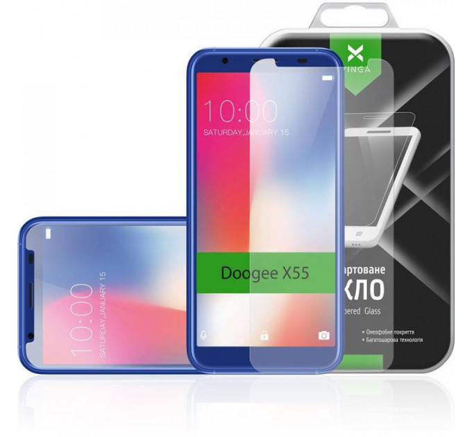 Стекло защитное Vinga для Doogee X55 (VTPGS-DX55)