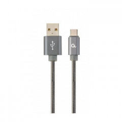 Дата кабель USB 2.0 AM to USB-C 1.0m Cablexpert (CC-USB2S-AMCM-1M-BG)