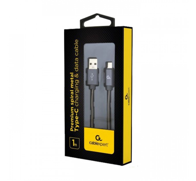 Дата кабель USB 2.0 AM to USB-C 1.0m Cablexpert (CC-USB2S-AMCM-1M-BG)