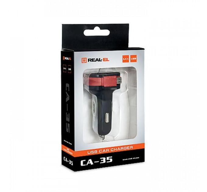 Зарядний пристрій REAL-EL CA-35 black (EL123160012)