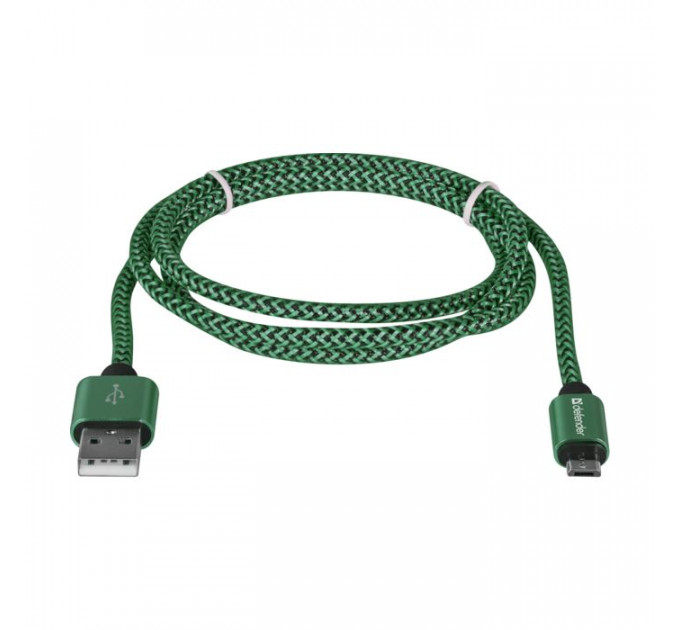 Дата кабель USB 2.0 AM to Micro 5P 1.0m USB08-03T green Defender (87804)