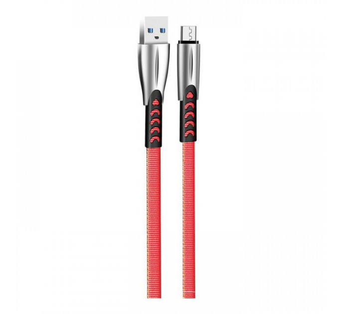 Дата кабель USB 2.0 AM to Micro 5P 1.0m zinc alloy red ColorWay (CW-CBUM011-RD)