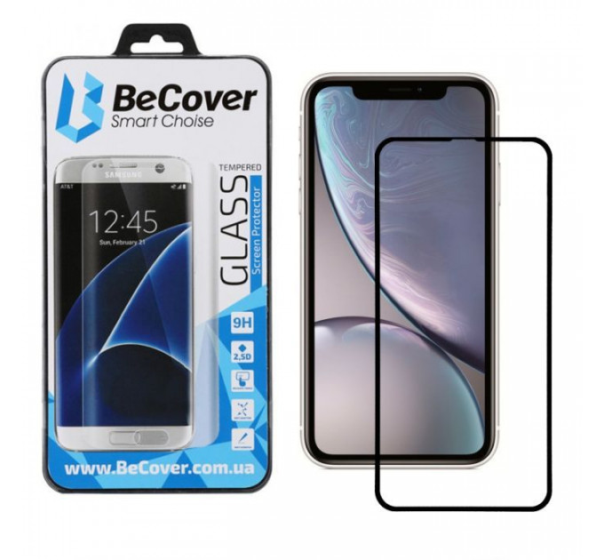 Скло захисне BeCover Apple iPhone 11 Black (704103) Скло захисне BeCover Apple iPhone 11 Black (704103)