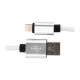 Дата кабель USB 2.0 AM to Lightning 1.0m white Dengos (NTK-L-MT-WHITE)