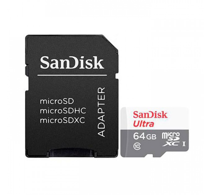 Карта пам/'яті SanDisk 64GB microSD class 10 Ultra Light (SDSQUNR-064G-GN3MA) Карта пам/'яті SanDisk 64GB microSD class 10 Ultra Light (SDSQUNR-064G-GN3MA)