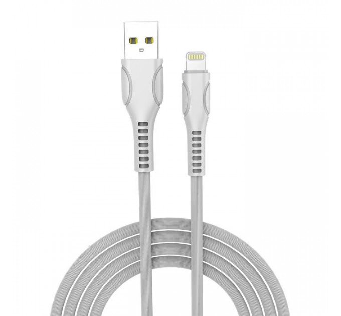Дата кабель USB 2.0 AM to Lightning 1.0m line-drawing white ColorWay (CW-CBUL027-WH)