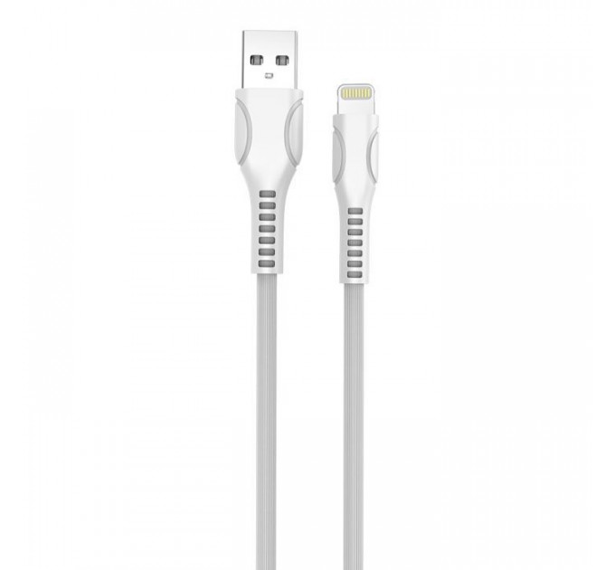 Дата кабель USB 2.0 AM to Lightning 1.0m line-drawing white ColorWay (CW-CBUL027-WH)