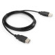 Дата кабель USB 2.0 AM\/AF 3.0m Vinga (VCPUSBAMAF3BK)