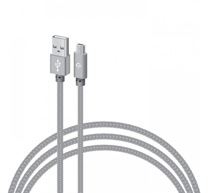 Дата кабель USB 2.0 AM to Micro 5P 2.0m CBGNYM2 grey Intaleo (1283126477683)