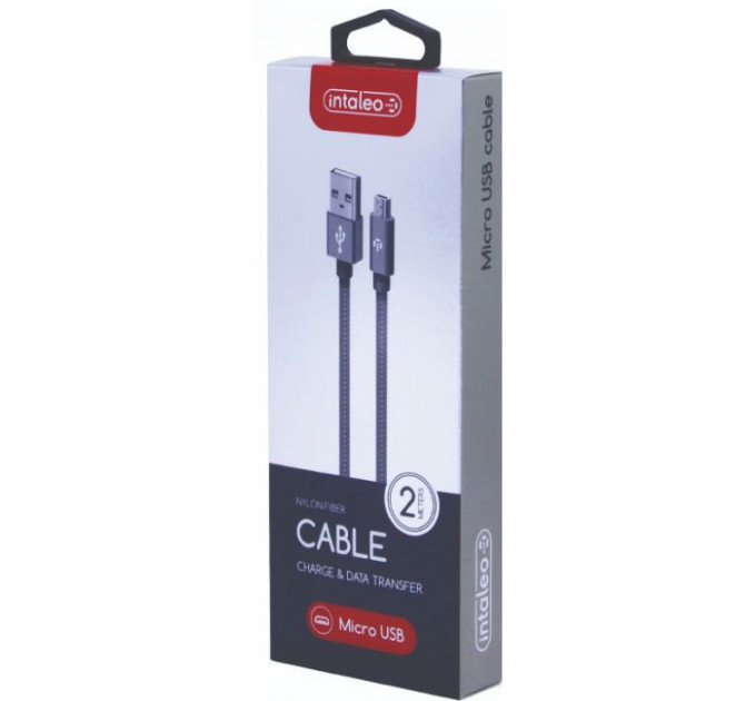 Дата кабель USB 2.0 AM to Micro 5P 2.0m CBGNYM2 grey Intaleo (1283126477683)