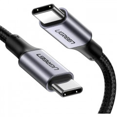 Дата кабель USB-C to USB-C 2.0m US316 100W 5A Alum. (Black) Ugreen (70429)