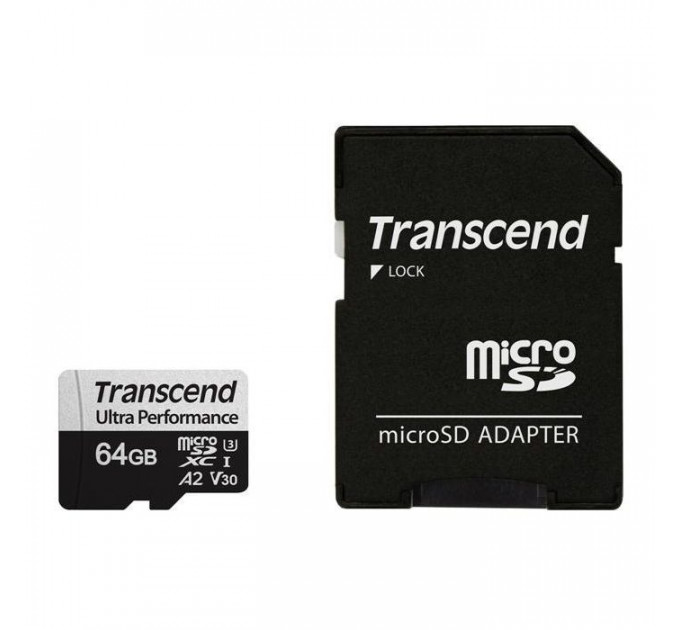 Карта пам/'яті Transcend 64GB microSDXC class 10 UHS-I U3 A2 (TS64GUSD340S)