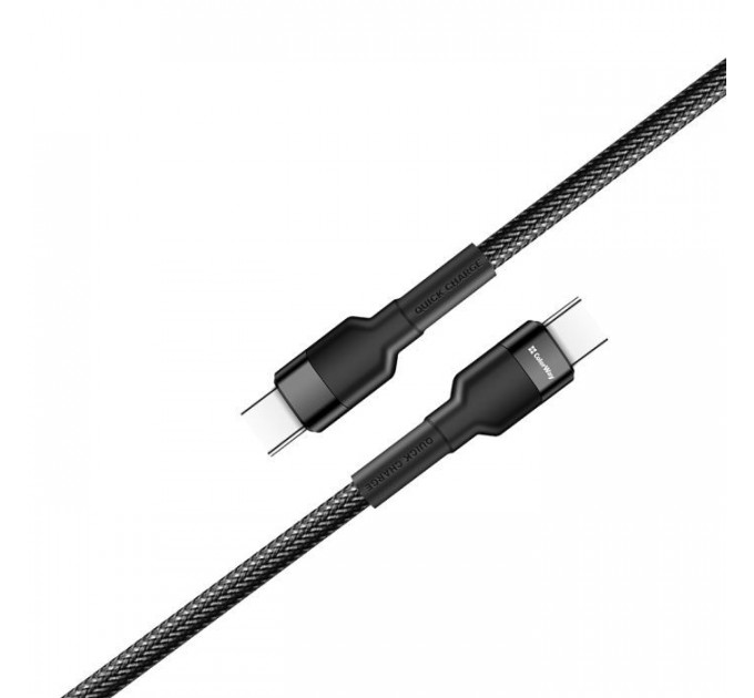 Дата USB-C кабель USB-C 1.0m 3.0A black ColorWay (CW-CBPDCC047-BK)