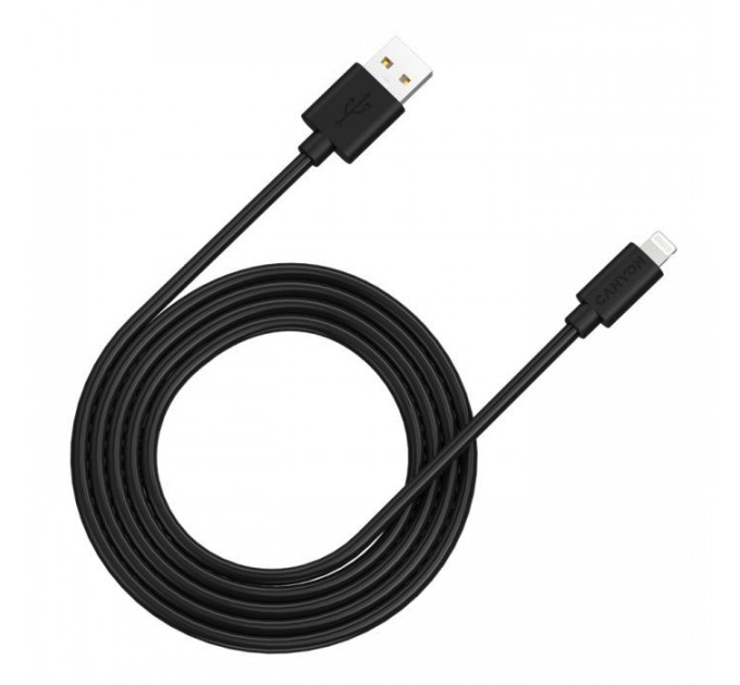 Дата кабель USB 2.0 AM to Lightning 1.0m MFI black Canyon (CNS-MFIC12B)
