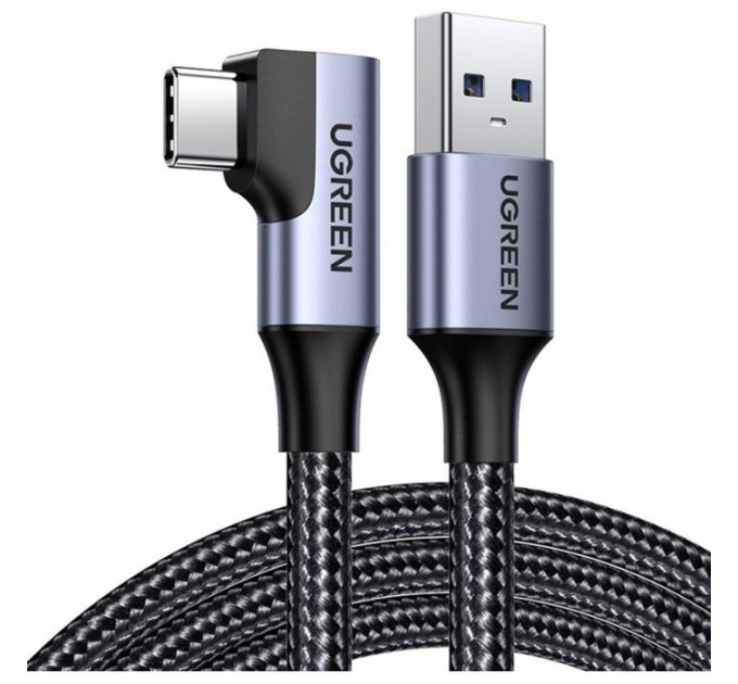 Дата кабель USB 3.0 AM to USB-C 1.0m 60W US385 90° Black Ugreen (20299) Дата кабель USB 3.0 AM to USB-C 1.0m 60W US385 90° Black Ugreen (20299)