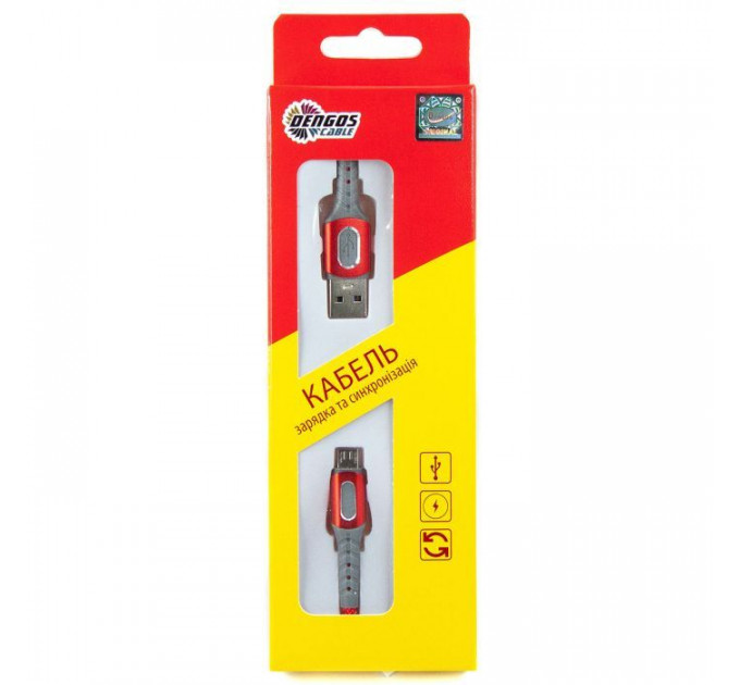 Дата кабель USB 2.0 AM to Micro 5P 1.0m red Dengos (NTK-M-LP-RED)