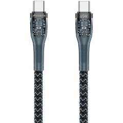 Дата кабель USB-C to USB-C 1.3m Lotto PD-B89CC Black Proda (PD-B89 (C-C)-BK)