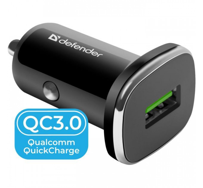 Зарядное устройство для Defender 1xUSB 18W (USB-A) QC3.0 3А UCA-91 (83830) Зарядное устройство для Defender 1xUSB 18W (USB-A) QC3.0 3А UCA-91 (83830)