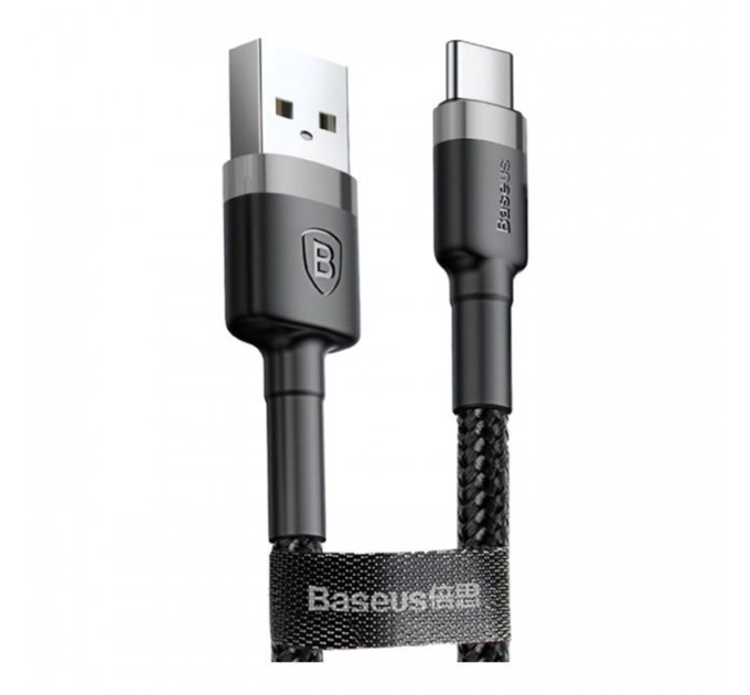Дата кабель USB 2.0 AM to Micro 5P 3.0m 2A Gray-Black Baseus (CAMKLF-HG1)