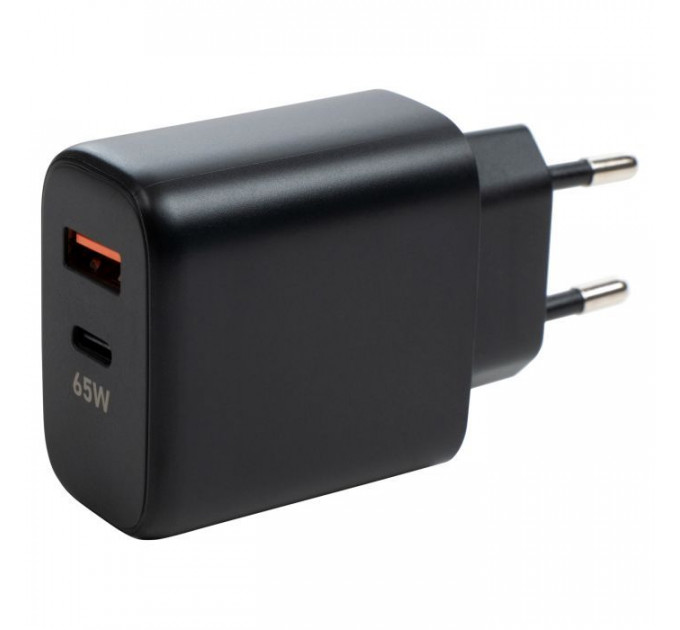 Зарядное устройство для Vinga GaN 65W PD+QC 1C1A ports Wall Charger (VCPCHCA65B)
