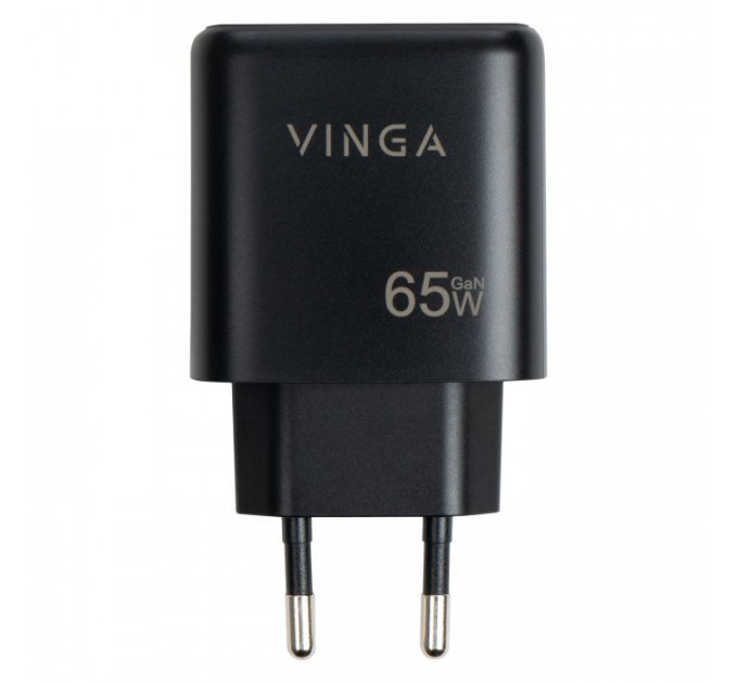 Зарядное устройство для Vinga GaN 65W PD+QC 1C1A ports Wall Charger (VCPCHCA65B)