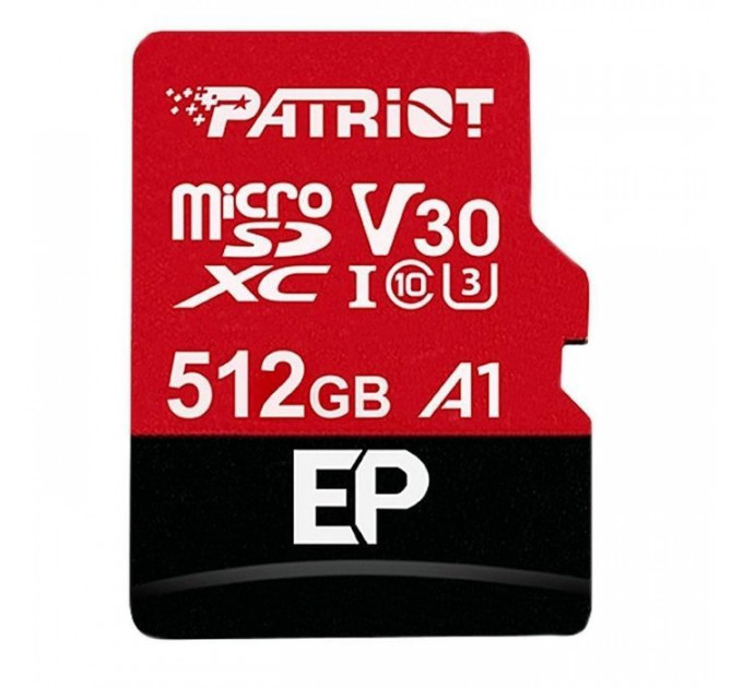 Карта пам/'яті Patriot 512GB microSD class 10 UHS-I U3 (PEF512GEP31MCX)