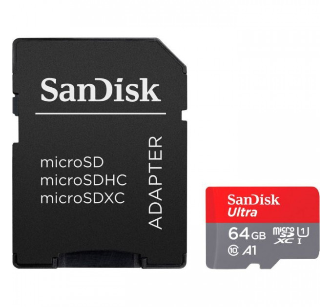 Карта пам/'яті SanDisk 64GB microSD class 10 UHS-I Ultra (SDSQUAB-064G-GN6MA)