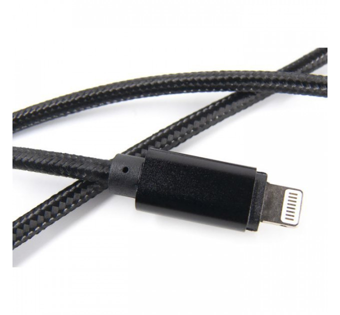 Дата кабель USB 2.0 AM to Lightning 0.2m black Dengos (NTK-L-SHRT-BLACK)