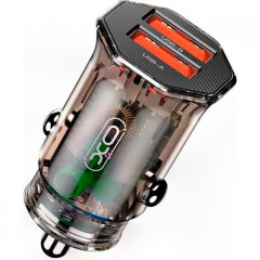 Зарядний пристрій XO CC49 2USB 2.4A (Black\/Brown) (XO-CC49)
