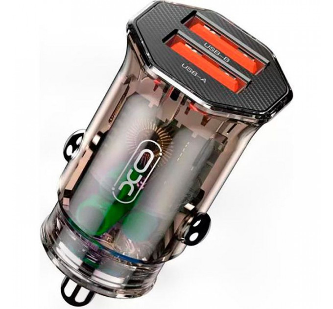 Зарядний пристрій XO CC49 2USB 2.4A (Black\/Brown) (XO-CC49)