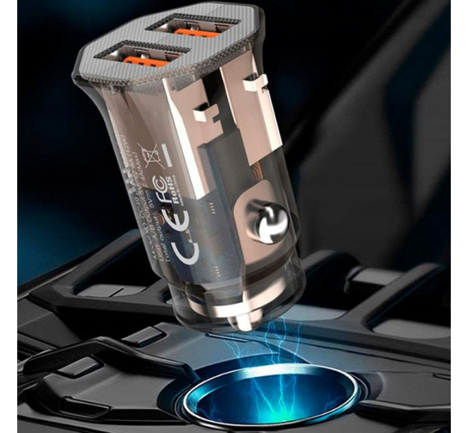 Зарядний пристрій XO CC49 2USB 2.4A (Black\/Brown) (XO-CC49)